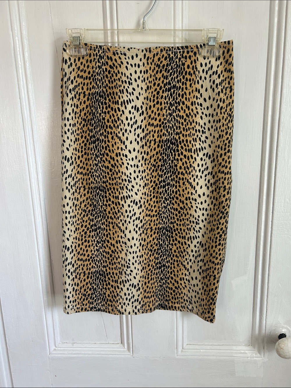 XOXO Leopard Print Pencil Skirt - Tan & Black
